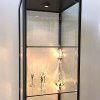Vitrine - Showcase Tower Solo Glasvitrine mit Unterschrank, LED-Licht und Schloss - Schwarz #5