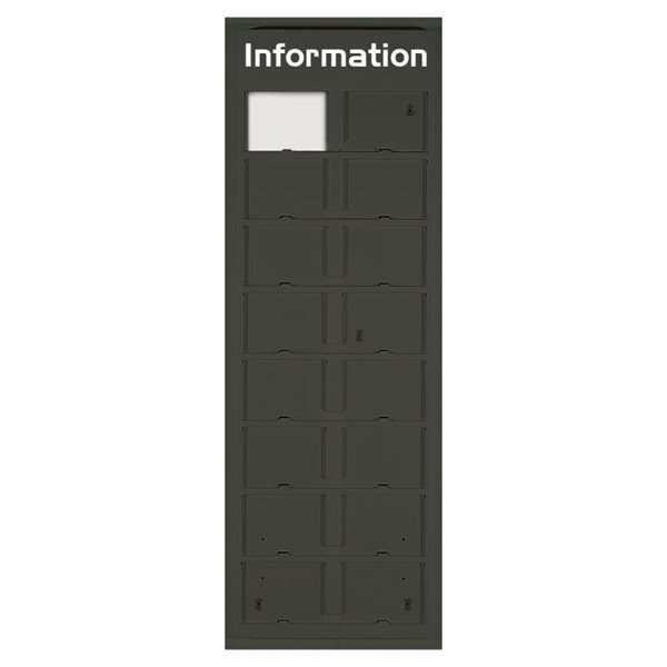 Info-Modultafel aus Kunststoff mit APET-Frontplatten, anthrazit -16xA6 #1
