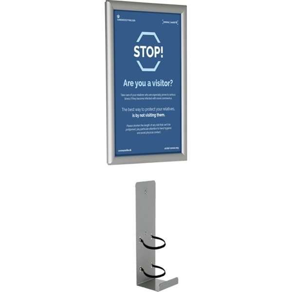 Handdesinfektionsspendenhalter und A3-Klapprahmen für Wandmontierung #1