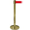 Absperrpfosten Gold mit 3 Meter langem rotem Gürtel #1