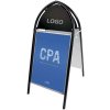 Gotik Classic Kundenstopper mit Logo schild - 50x70 cm - schwarz #11