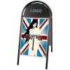 Expo Gotik Lux Kundenstopper mit Logo schild - 70x100 cm - Schwarz #2