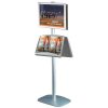 Mini-Multi Stand Infoständer - doppelseitiger A2-Klapprahmen + A3-Stahlregal #2