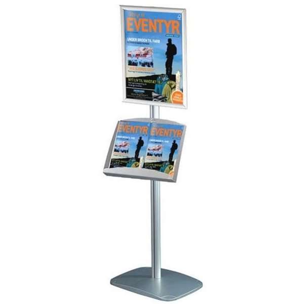 Mini Multi Stand 5 Infoständer - Einseitiger A4-Klapprahmen + A3-Stahlregal #2