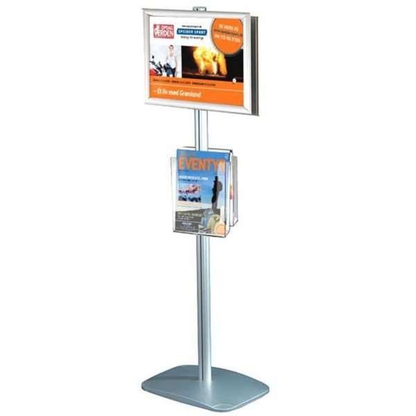 Mini-Multi Stand Infoständer - doppelseitiger A4-Klapprahmen + A4-Broschürenhalter #2