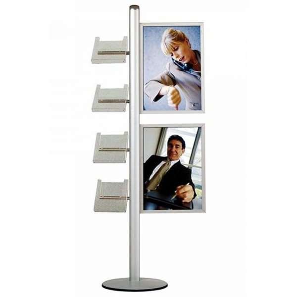 Multi Stand Prospekthalter 18 - Einseitig, 2x70x50 Einschubregale + 4xA4-Regale #2