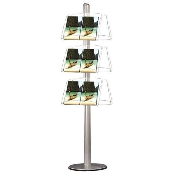 Multi Stand Infoständer Doppelseitig - 6xA3 - 29,7x42 cm große Stahlregale #3