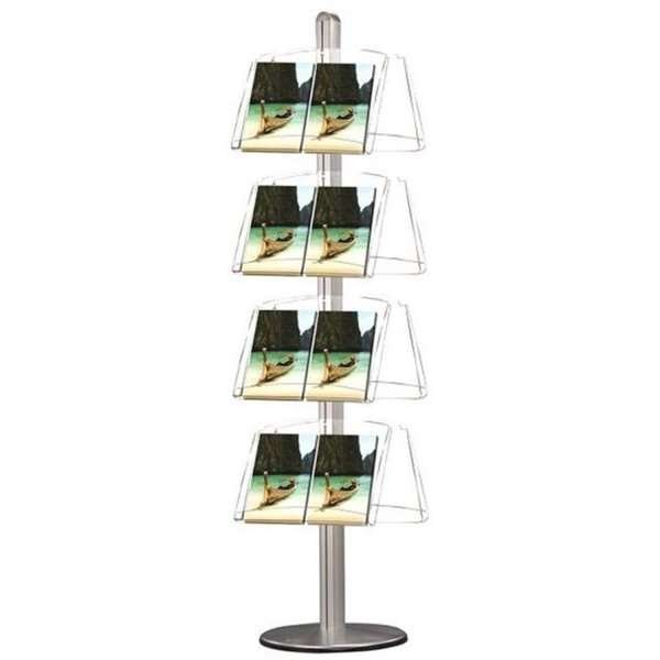 Multi Stand Infoständer Doppelseitig - 8xA3 - 29,7x42 cm große Stahlregale #2