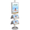 Multi Stand 4 Infoständer - doppelseitig mit 2 Acrylregalen 25mm, 2 x 70 x 100 cm #2