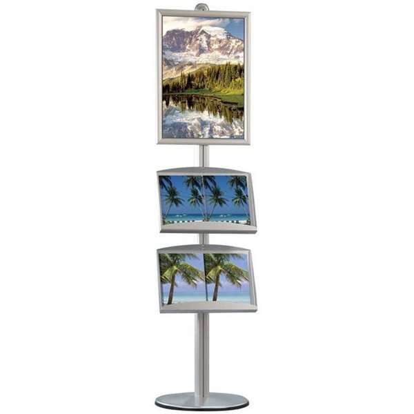 Multi Stand 3 Infoständer - einseitig mit 2 Acrylregalen 25mm, 1 x 60 x 85 cm #6