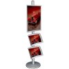 Multi Stand 3 Infoständer - einseitig mit 2 Stahlregalen 25mm, 1 x 70 x 100 cm #6