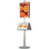 Multi Stand 2 Infoständer - Doppelseitig mit Stahlregal 25mm, 2 x 60 x 85 cm #2