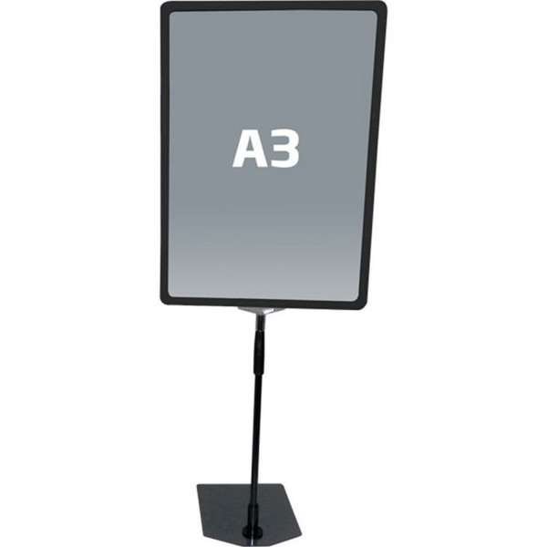 Flex Plastic Preisrahmen Infoständer mit Fuß - A3 - schwarz #4