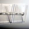 Prospekthalter für die Wand, Aluminiumschiene mit 2 Stk. A4-Acrylhalter #8