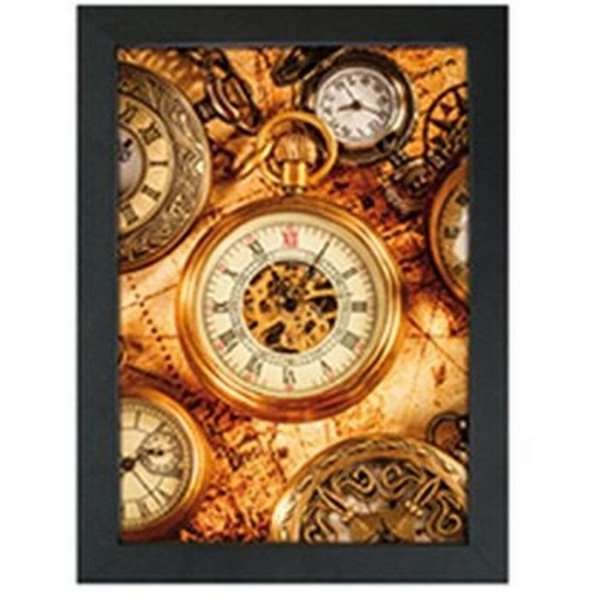 CROWN Klapprahmen mit 33mm Aluminium-Flachprofil, schwarz - A4 #1