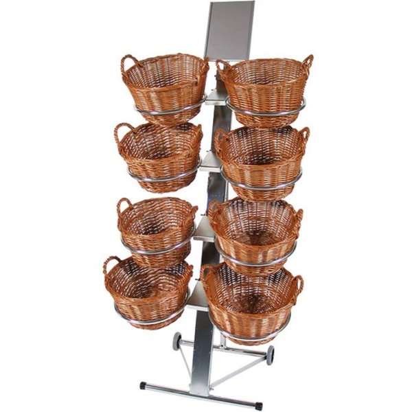 Shop Impulz Korbdisplay 3 - mit 8 runden Körben #1