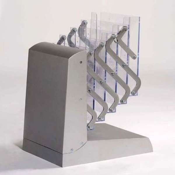 Klappbarer Prospektständer - 5xA4 - 21x29,7 cm - grau #2