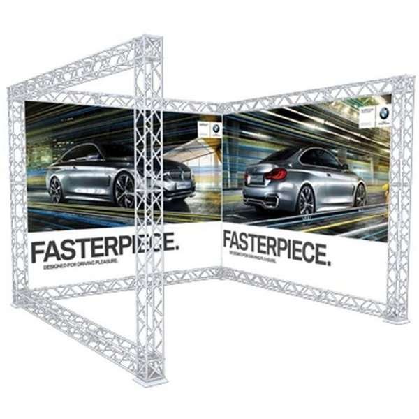 Crown Truss 15 Messewand U-Form 3 x 3 m - weiß #1