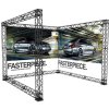 Crown Truss 15 Messewand U-Form 3 x 3 m - schwarz #1