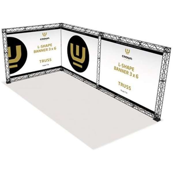 Crown Truss Messewand 15 L-Form 3 x 6 m - schwarz #1