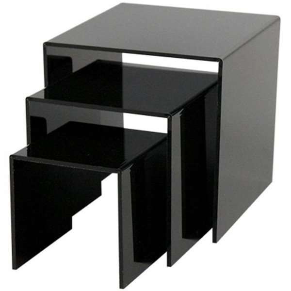 Display Podest, Dekoregal Displayregal - 3 Stk. - schwarz #1