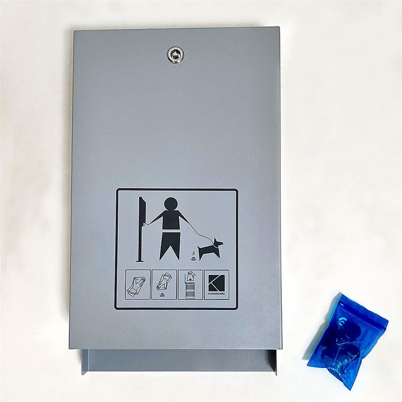 Eco Dispenser für Hundebeuteln, silber mit Druck #5