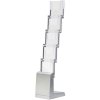 Klappbarer Prospektständer - 5xA4 - 21x29,7 cm - grau #1