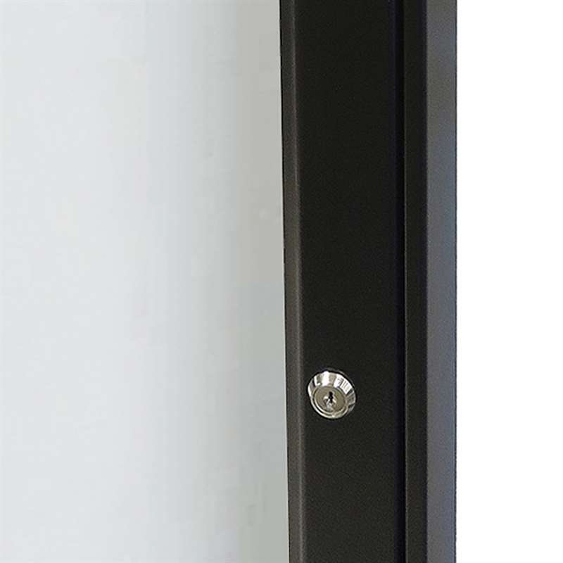 Schwarze Infobox magnetisch mit Schloss - 9xA4 - schwarz #4