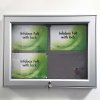 Hängeschrank/Infobox mit Schloss und Filzrückseite, silber - 4xA4 #7