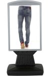 Kunststoffschild mit Fuß - schwarzer Wassertank - silberne Oberseite #1