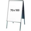 Alu-Line Rondo Kundenstopper - 70x100 cm - Silber #1