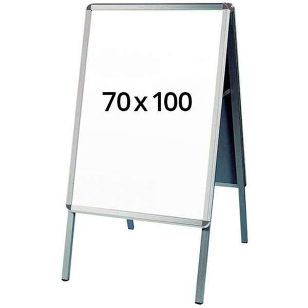 Alu-Line Rondo Kundenstopper - 70x100 cm - Silber #1
