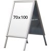 Alu-Line Standard Kundenstopper - 70x100 cm - Silber #1