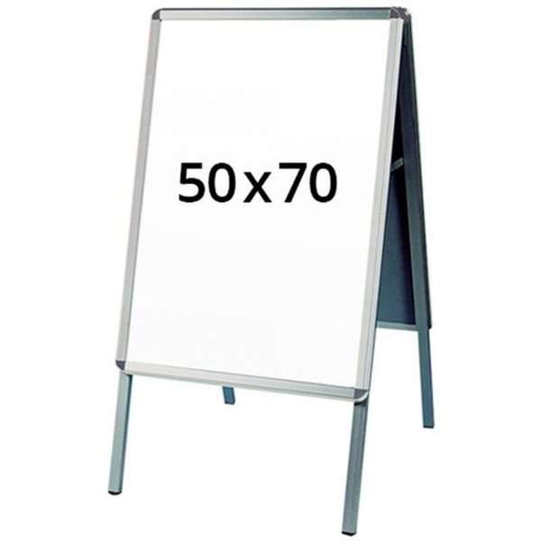 Alu-Line Rondo Kundenstopper - 50x70 cm - Silber #1