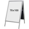 Alu-Line Budget Kundenstopper, für den Innenbereich - 70x100 cm - Silber #1