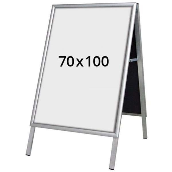 Alu-Line Budget Kundenstopper, für den Innenbereich - 70x100 cm - Silber #1