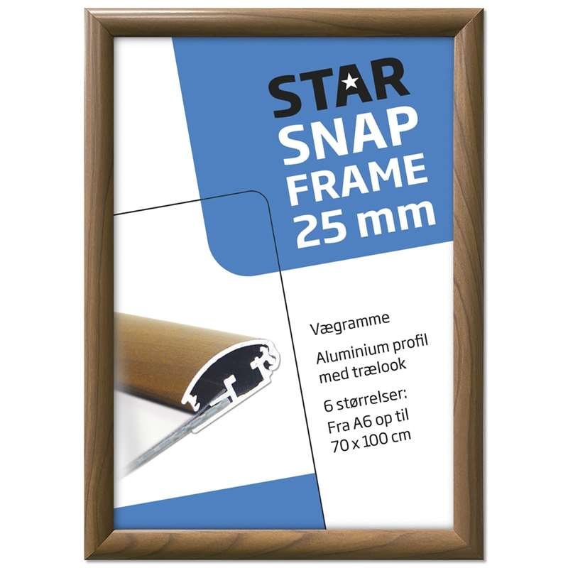 Klapprahmen mit 25mm Aluminiumprofil, Holzoptik - A4 #1