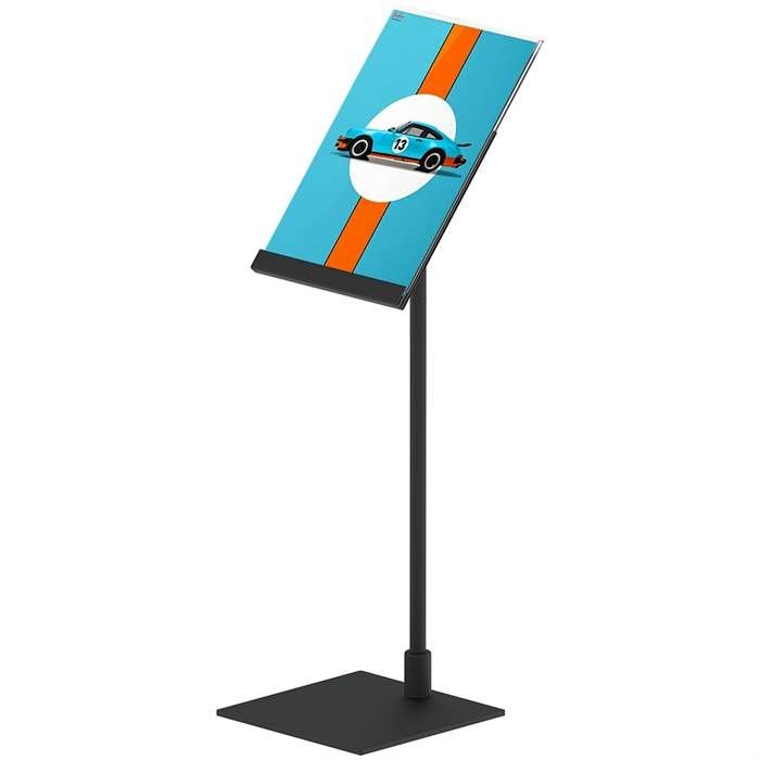 Design Stand. Tischschild mit Winkelhalter, vertikaler A5-Acrylhalter, schwarz #1