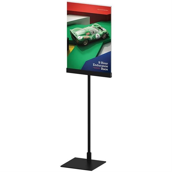Design Stand, Tischschild mit Acrylhalter vertikal A4, schwarz #1