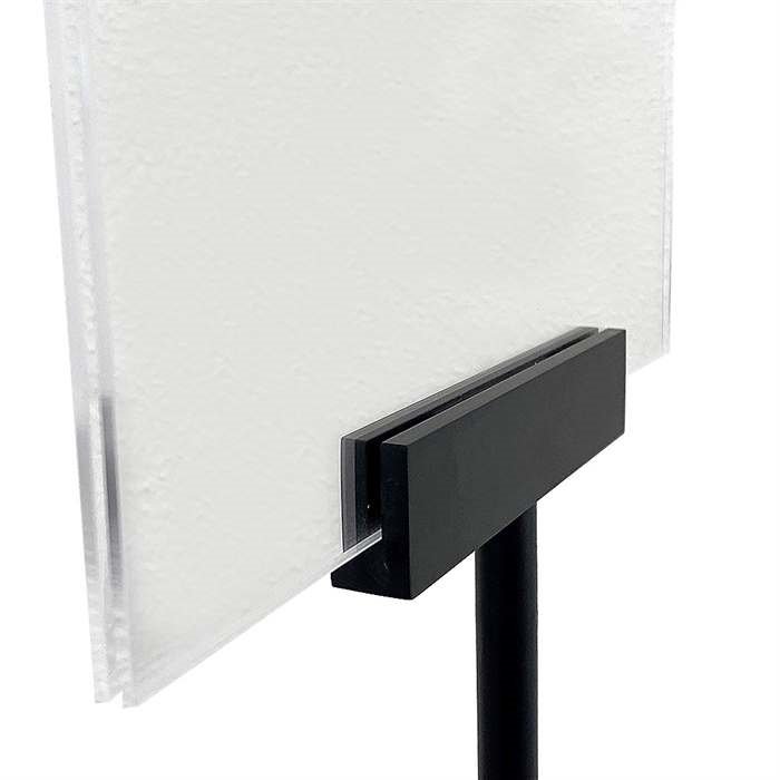 Design Stand, Bodenschild mit Acrylhalter, vertikal A4, schwarz, 132 cm hoch #4