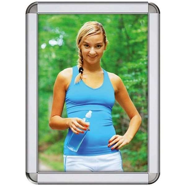 Klapprahmen mit 32mm Aluminium-Rondo-Profil, silber - 70 x 100 cm #1
