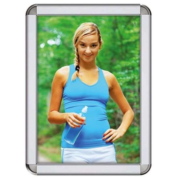 Klapprahmen mit 32mm Aluminium-Rondo-Profil, silber - 50 x 70 cm #1
