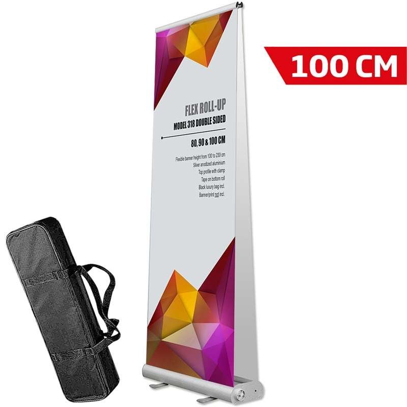 Flex Roll-up, doppelseitig, Alu/Silber, 100 x 230 cm, mit Tasche #1