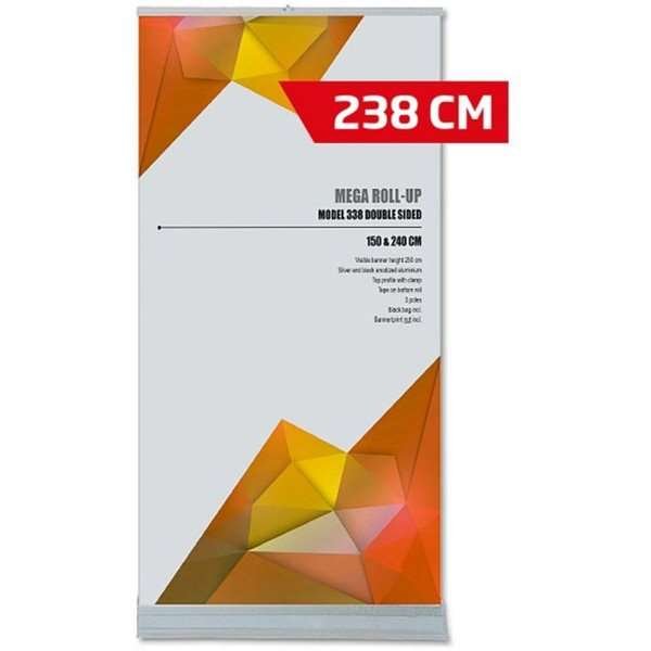 Mega Roll-up doppelseitig - 240x250 cm - Silber #1
