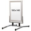 Wind-Line Lux Kundenstopper - 100 x 140 cm - Silber #1
