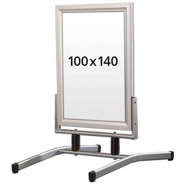 Wind-Line Lux Kundenstopper - 100 x 140 cm - Silber #1