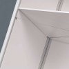 Geschwungene Messetheke mit Tischplatte in Holzoptik #7
