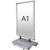 Wind-Sign Waterbase Kundenstopper - A1 - Silber #1