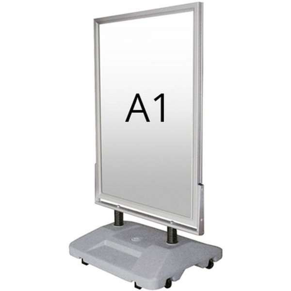 Wind-Sign Waterbase Kundenstopper - A1 - Silber #1