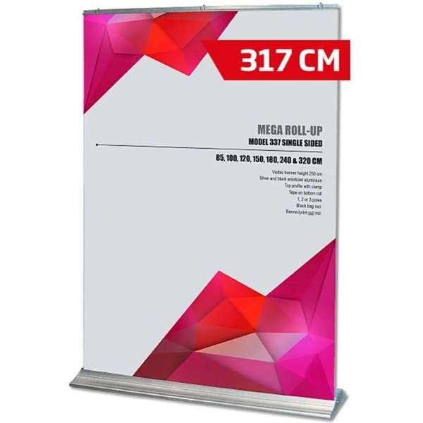 Mega Roll-up einseitig - 320x250 cm - Silber #1